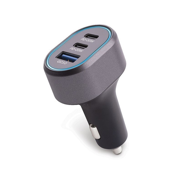 Connect Connect 3 USB Port Car Charger, Black
