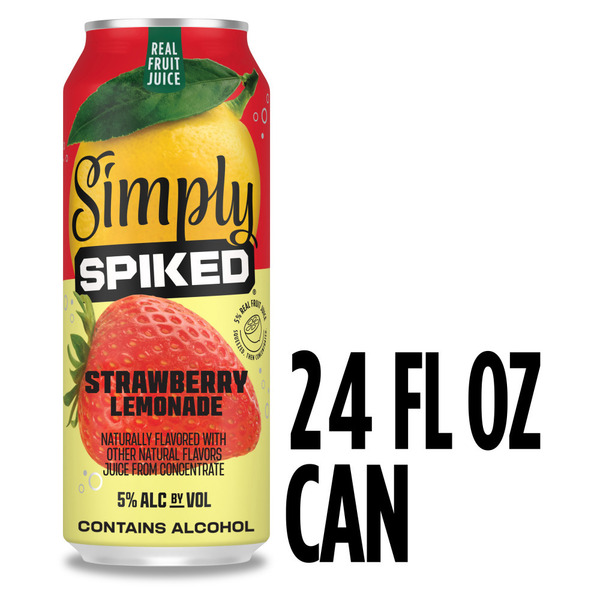 Simply Spiked Strawberry Lemonade Strawberry Hard Lemonade 5% ABV