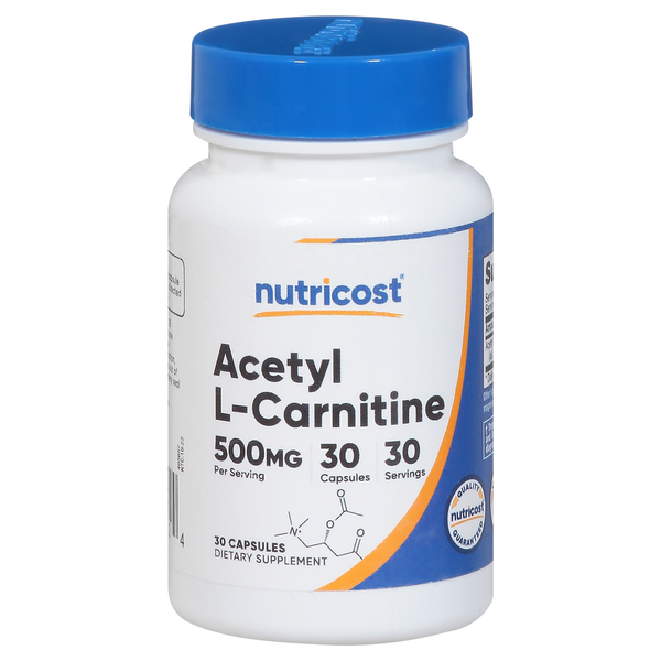 how much acetyl l carnitine a day Nutricost Acetyl L-Carnitine, 500 mg, Capsules