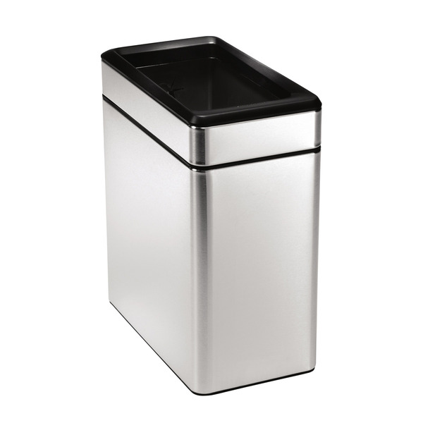 simplehuman 10 Liter Profile Open Steel Trash Can