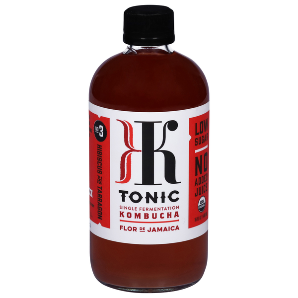 Ktonic Kombucha Single Fermentation No 3 Hibiscus and Tarragon