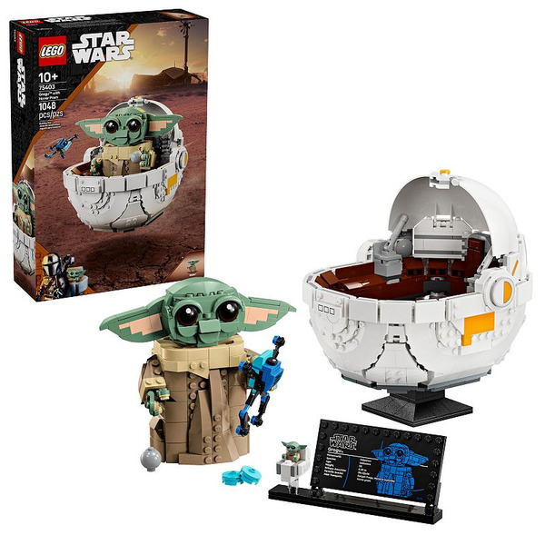 LEGO Star Wars the Mandalorian Grogu With Hover Pram Buildable Toy Figure