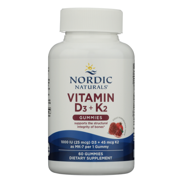 Nordic Naturals Gummies 1000 IU (25 mcg) D3 + 45 mcg K2 as MK-7 per 1 gummy Vitamin D3 + K2 Same-Day Delivery or Pickup