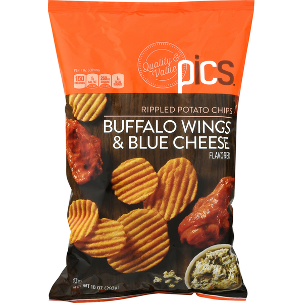 PICS Potato Chips, Buffalo Wings & Blue Cheese Flavored