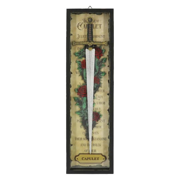 Ashland Capulet Sword & Roses Shadowbox Wall Décor