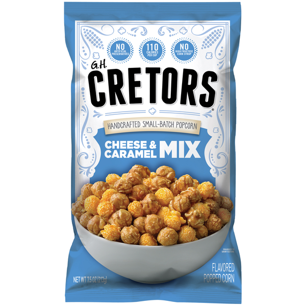 GH Cretors Flavored Popped Corn, Cheese & Caramel Mix Same-Day