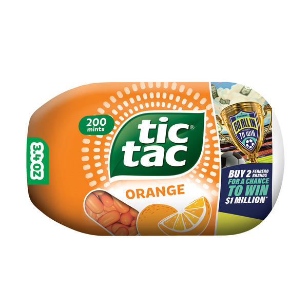 Tic Tac Orange, On-the-Go Pocket-Sized Mints, 200 pieces, 3.4 oz