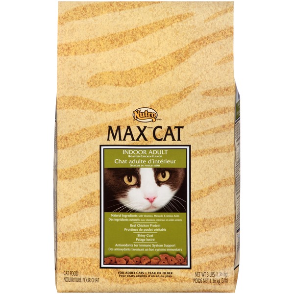 Cat Food 3lb Shiny Coat Nutro Max Cat Indoor Adult Dry Cat Food Roasted
