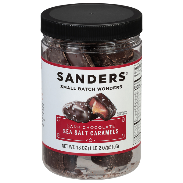 チョコレートフィッシュ　9.6 Sanders Sea Salt Caramels, Dark Chocolate Same-Day Delivery or