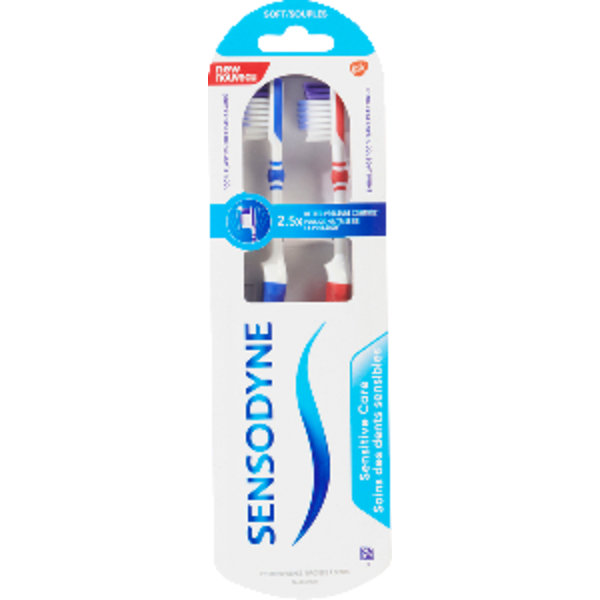 Sensodyne Toothbrush Sensitive Care Toothbrush, Soft Bristle, 2 Pack ...