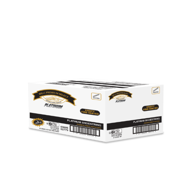 Frozen Big C - Platinum Shoestring French Fries - 27lb Box