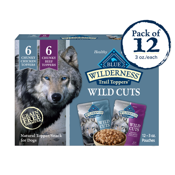 Blue Buffalo Wilderness Trail Toppers Wild Cuts High Protein Wet Dog Food Variety Pack