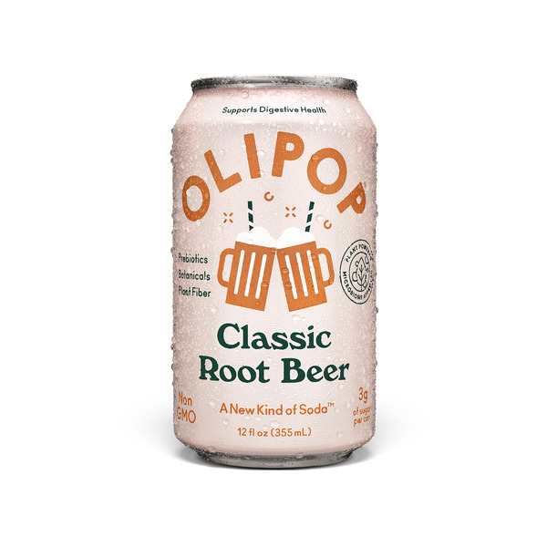 OLIPOP Prebiotic Soda, Classic Root Beer