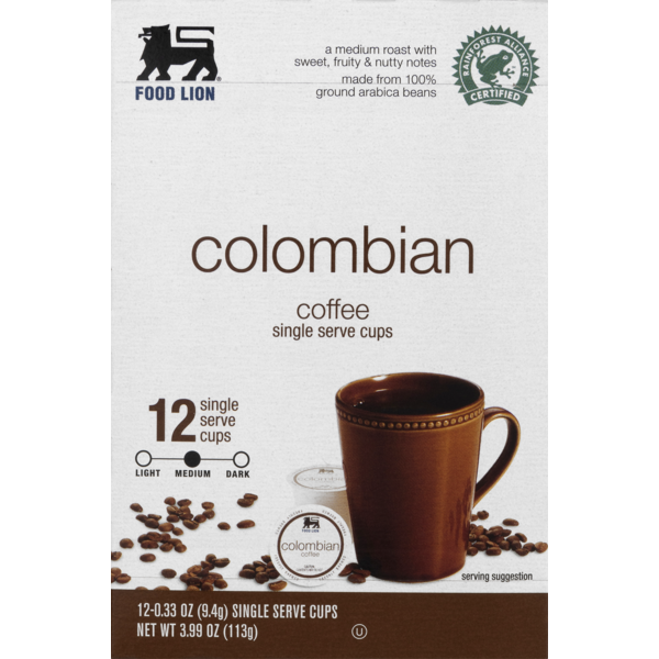 Food Lion Colombian Coffee Single Serve Cups (0.33 oz) Instacart