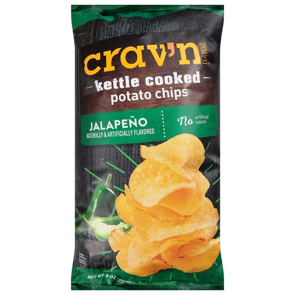 Crav'n Flavor Potato Chips, Jalapeno, Kettle Cooked Same-Day