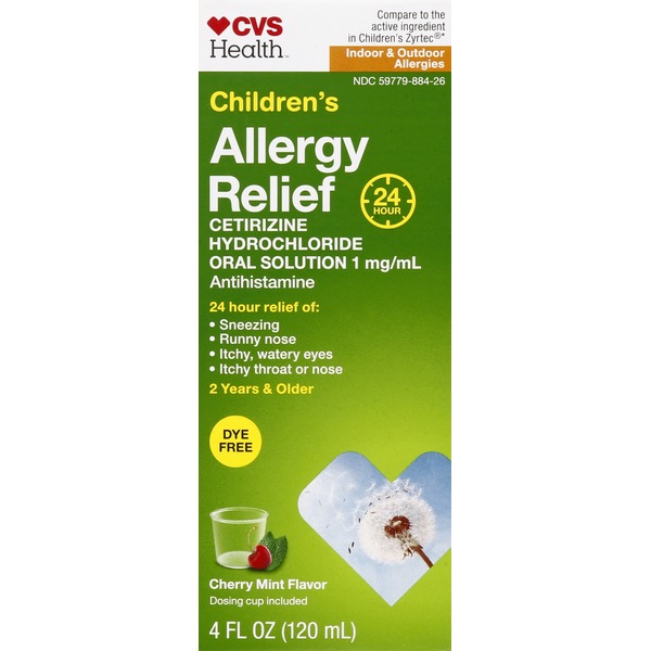 CVS Health Allergy Relief, Children's, Cherry Mint Flavor (4 oz