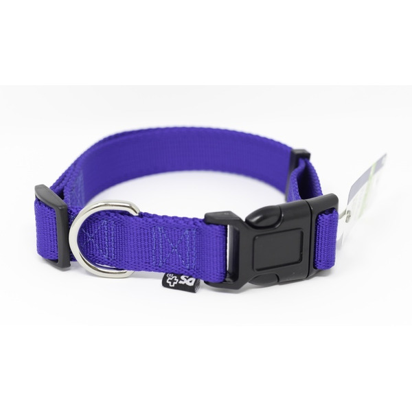 Play On Adjustable Basic Dog Collar, Large - Blue