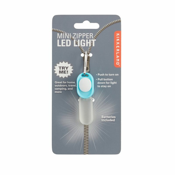 Kikkerland Mini Zipper LED Light - Blue