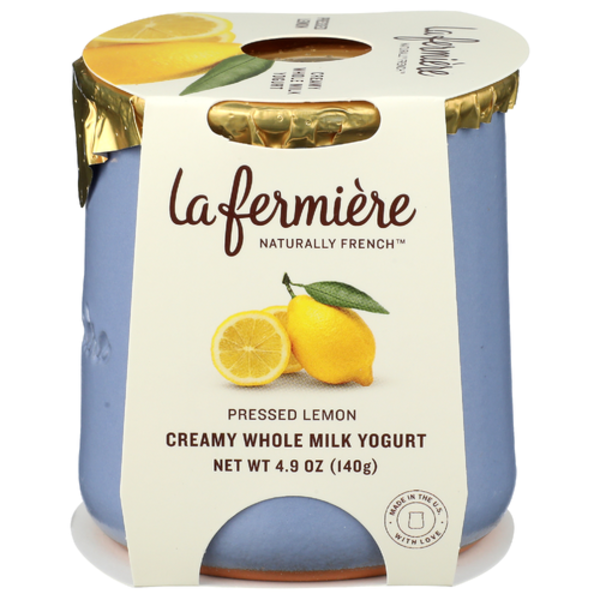 La Fermiere Naturally French Pressed Lemon Creamy Whole Milk Yogurt