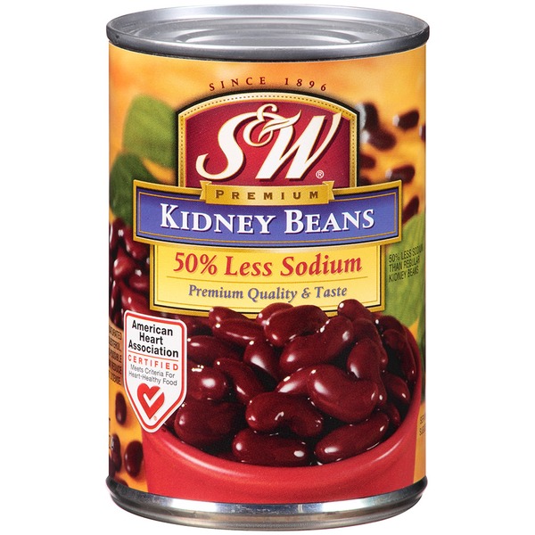 S&W 50 Less Sodium Kidney Beans (15.25 oz) from Safeway Instacart