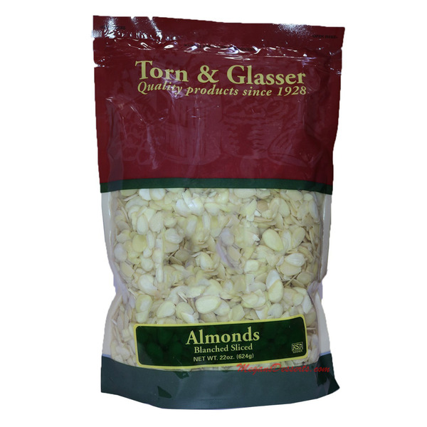Torn & Glasser - Blanched Sliced Almonds - 22 oz Bag