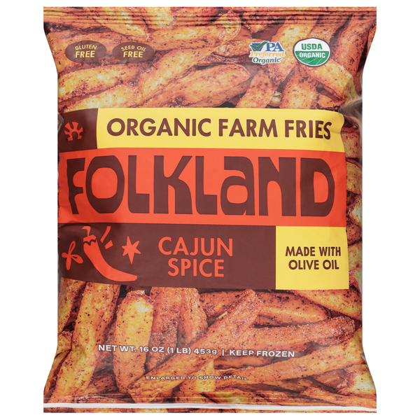 Folkland Foods Organic Cajun Spice Farm Fries Made With Olive Oil