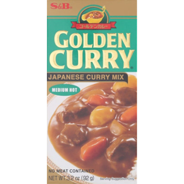 S&B Foods Golden Curry Japanese Curry Mix, Medium Hot