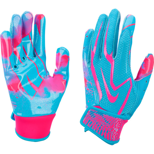 Nike Youth Vapor Jet 9.0 Football Gloves, S - Blue Fury