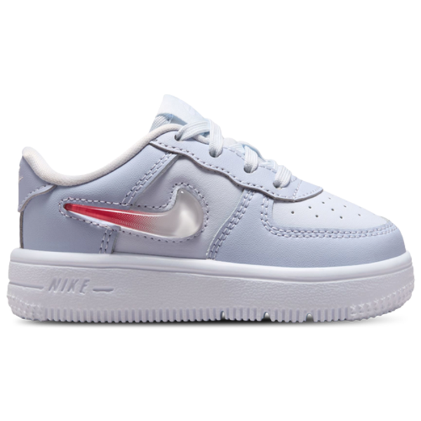 Nike Girls' Air Force 1 Low Toddler Shoe, Size 6 - Grey/Pink/White
