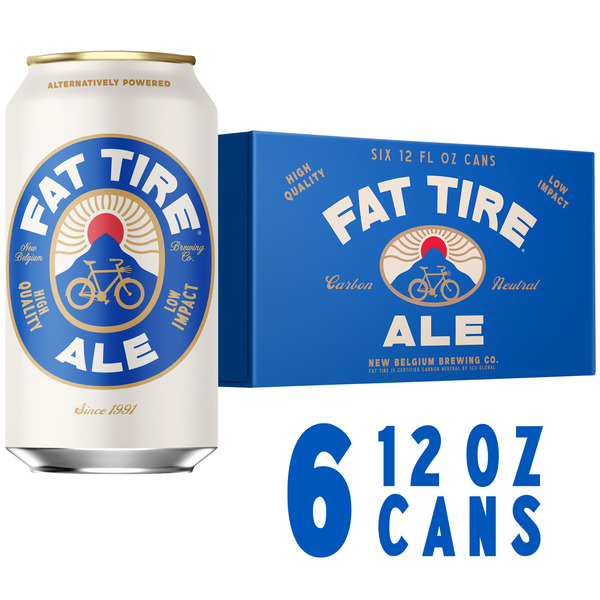 New Belgium Fat Tire Ale Beer, 6 Pack, 12 fl oz Cans Same-Day