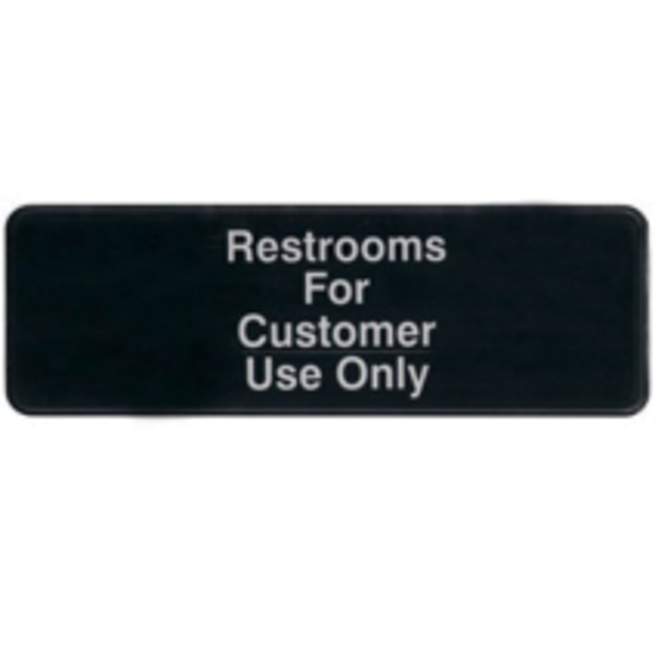 Rest For Customers Sign 3x9 Black