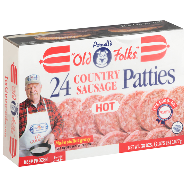 Purnell's Old Folks Patties, Country Sausage, Hot Same-Day