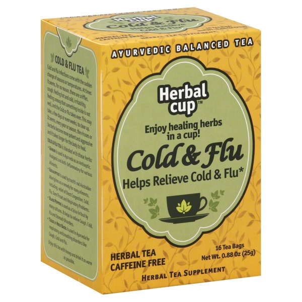 Herbal Cup Herbal Tea, Cold & Flu, Tea Bags (16 each) Instacart