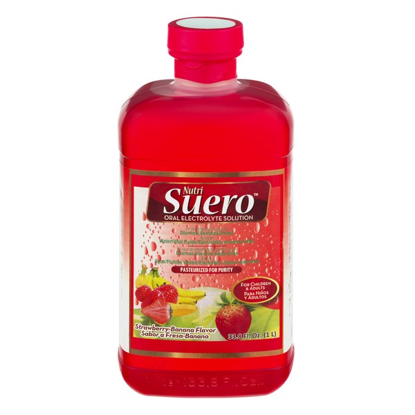Nutri Suero Oral Electrolyte Solution StrawberryBanana (33.8 fl oz