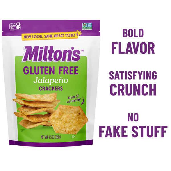 Milton's Gluten Free Crackers, Jalapeno