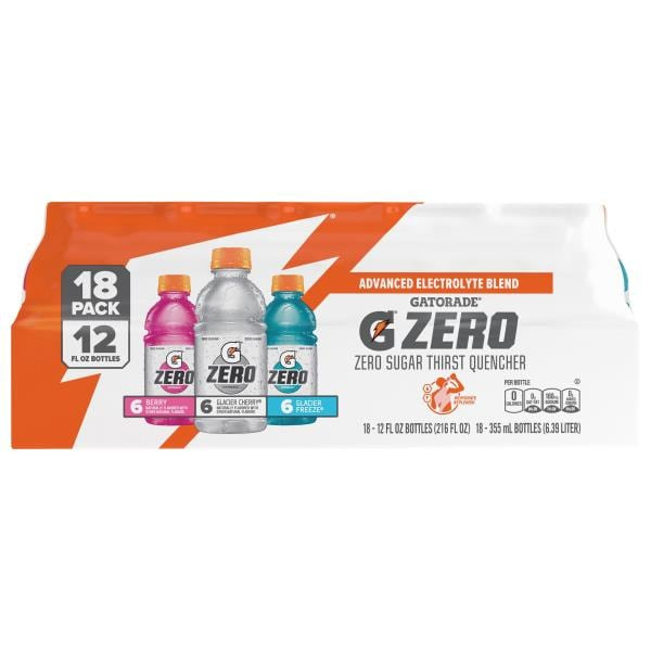 Gatorade Thirst Quencher, Zero Sugar, Berry/Glacier Cherry/Glacier