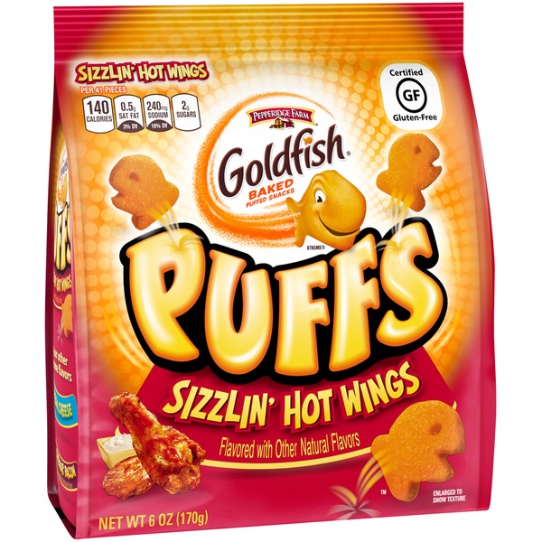 Pepperidge Farm Goldfish Xtreme Puffs Sizzlin' Hot Wings Baked Puffed