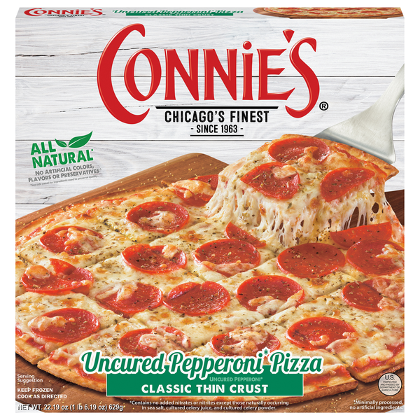 Connie's Pizza Classic Thin Crust Uncured Pepperoni Pizza