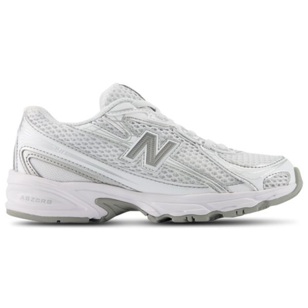 New Balance Little Kids' 740 Casual Shoes, Size 1 - White & Silver Metallic