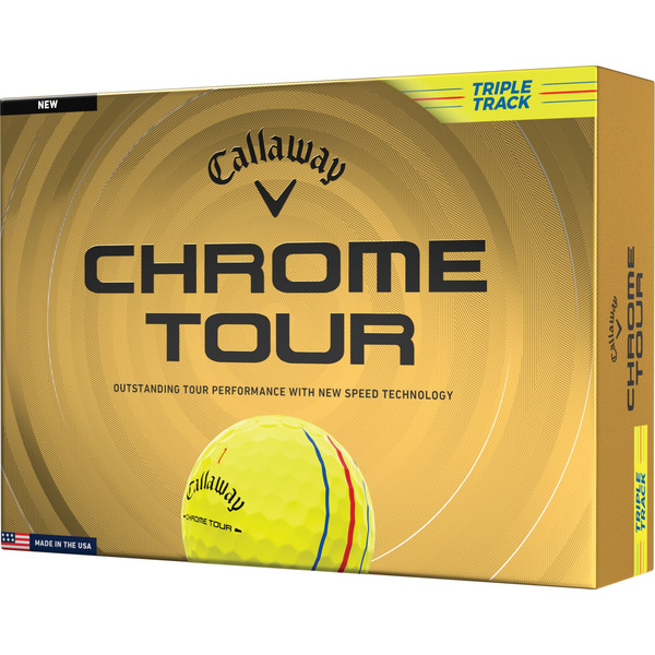 Callaway 2026 Chrome Tour Triple Track Golf Balls - Yellow