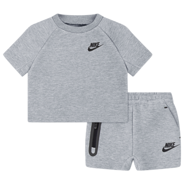 Nike Boys' Infant Tech Fleece T-Shirt Set, 24MO - Gray/Black