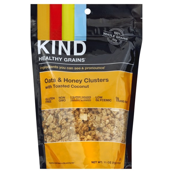 KIND Healthy Grains Clusters Granola Oats & Honey with Toasted Coconut - 11 Oz