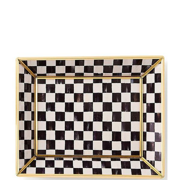 Mac Kenzie-Childs Check Glass Small Tray
