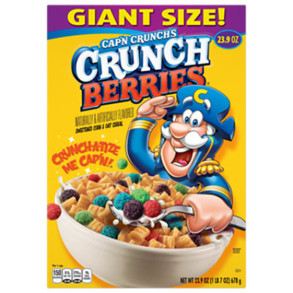 Cap'N Crunch Cereal, Crunch Berries, Giant Size