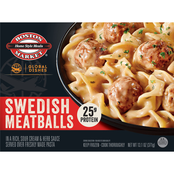 Boston Market Swedish Meatballs Meal .
