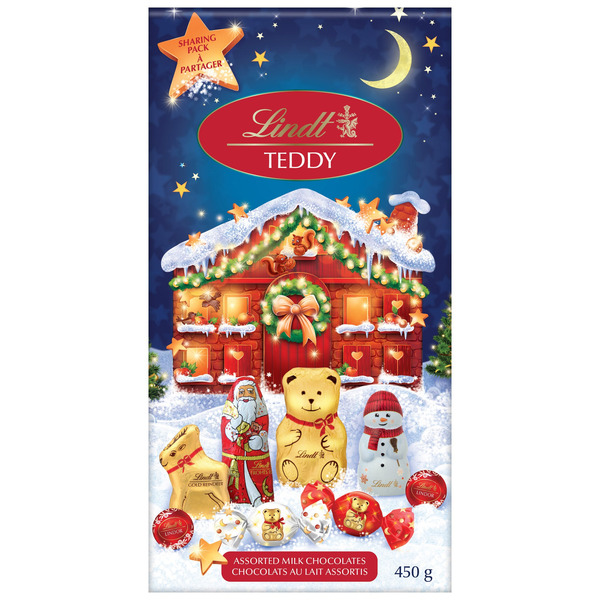 Lindt Teddy Holiday Sharing Pack Assorted Milk Chocolates