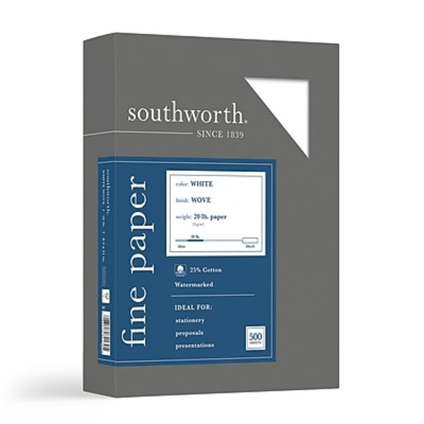 Neenah Paper Southworth 403C 8.5" x 11" 20 Pounds Wove Business Paper