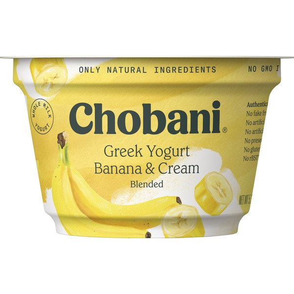 Chobani Yogurt, Banana & Cream, Greek (5.3 oz) Instacart