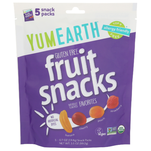 Yum Earth Organic Fruit Snacks 5 Pk Same-Day Delivery or Pickup