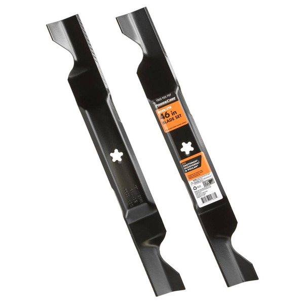 Powercare 2 Blade Set For 46 In. Cut Craftsman, Husqvarna, Poulan Mowers, Replaces Oem Numbers 532405380, 594892801